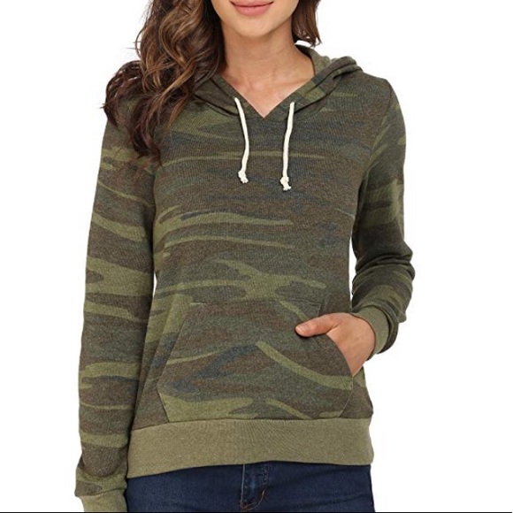 Alternative Apparel Tops - Camo hoodie long sleeve